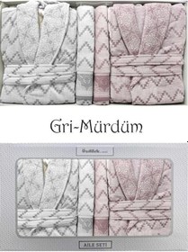 Resim Özdilek Bornoz Takımı Juliette Happy Set Aile Seti 4 Parça 