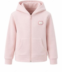 Resim Jeopardi Kız Çocuk Pudra Fermuarlı Hoodie Ceket 