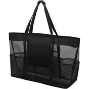 Resim Chaoduo Shop 1 Adet Tarzı Yaz Büyük Plaj Çantası Havlular Için Örgü Dayanıklı Plaj Çantaları Oyuncaklar Için Su Geçirmez Iç Çamaşırı Cep Plaj Çantası (Yurt Dışından) 