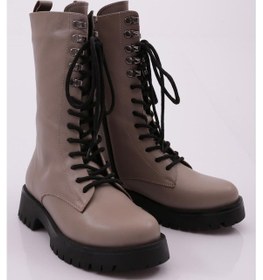 Resim Dgn 21520-22k Kadin Bağcikli Postal Çizme 21520-2-R1886 Vizon 