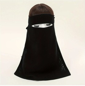 Resim Willowhaven Siyah Şifon Nikab Hijab Günlük Nefes Alabilir Yüz Maskesi Duffle Çanta Siyah - Bavul Çantası 