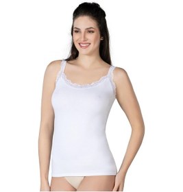 Resim Beyaz Mı Emay 1411 Modal Cotton Dantelli Atlet Beyaz 