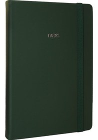Resim Bujo Defter Vegan Deri , 96 Yaprak, 160 Gr. Beyaz Kağıt ,cepli ,lastikli Yeşil 