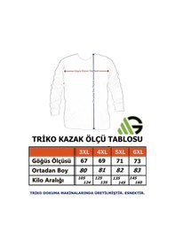 Resim Mocgrande Erkek Büyük Beden Polo Yaka Fermuarlı Triko Kazak 23701 Sıyah-Sıyah Siyah 