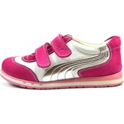 Resim Toddler 47293 Hakiki Deri Mor & Pudra Ortopedik Cırtlı Kız Çocuk Spor Ayakkabı 