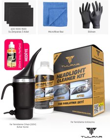 Resim TULPAR KİMYA Buharlı Far Temizleme Far Parlatma Avantajlı Set Paket (HEADLIGHT CLEANER KIT) 