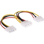 Resim 4425 4 Pin Molex Power Çoklayıcı 2 Çıkış 1 Giriş Supply Kasa Güç Kablosu 