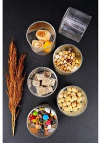 Resim Digithome 6 Lı Cam Çerezlik Ve Kase Sunum Seti 200 Ml - 04175 C1-1-154 