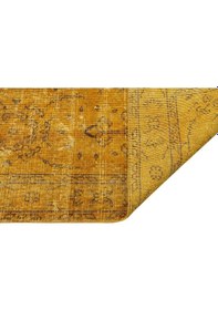 Resim Büyüleyici Vintage El Yapımı Ipek Pers Fransız Kilim Eskitme Eskitme Halısı - 110x203 Cm 9937 