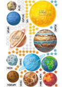 Resim Eğitici İngilizce Gezegen Seti - Gezegenler Sticker Seti 60x45cm 