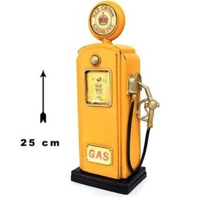 Resim Dekoratif Metal Yakıt Pompası Hediyelik Biblo Kumbara 