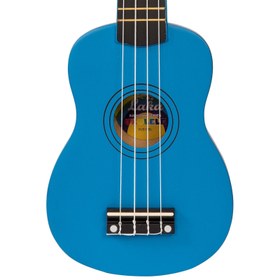 Resim Vintage Laka Rainbow Soprano Ukulele - Blue 