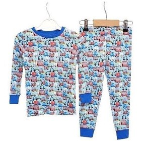 Resim Sea Bubbles Arabalı Çocuk Pijama Takımı Mavı 