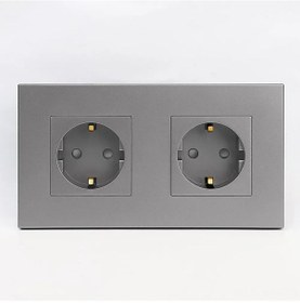 Resim Jeehugo Gri Avrupa Tipi 16a 250v 1 Soketli Elektrik Prizi, Koruyucu Kapak Ve Topraklama Özellikli, Ip20, Abs Malzeme 