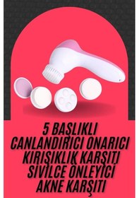 Resim Cilt Temizleme Ve Masaj Aleti 5 Başlıklı Akne Ve Önleyici 
