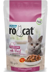 Resim Ro Cat Biftekli Yetişkin Kedi Maması 85 G 