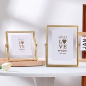 Resim Akrilik Standlı Şık Altın Metal Fotoğraf Çerçevesi - Ev & Ofis İçin Mükemmel, Çok Yönlü Masaüstü Dekor, İdeal Tatil Hediyesi, 15.24cm, 17.78cm, 20.32cm Boyutlarında Mevcut, Ofis Dekoru 