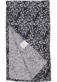 Resim Müslin Örtü 120X120 Cm Doğal Pamuk Müslin Ebruli Lacivert - Lacivert 