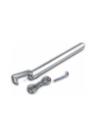 Resim Hok Balkon Çamaşır Kurutma Askısı Kare Küpeşte 60x25 Metalik Gümüş Renk 