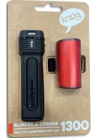 Resim Knog Blınder Cobber 1300lm Usb Ön+arka Bisiklet Işık Seti Siyah 