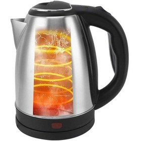 Resim Elektrikli Paslanmaz Çelik Su Isıtcı Çelik Kettle 1.8 Lt. Uzun Ömürlü 
