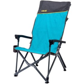 Resim Uquip Barry Xxl Yüksek Konforlu Katlanır Kamp Sandalyesi Gri - Mavi 