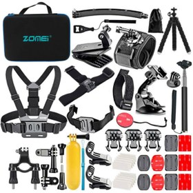 Resim Coverzone Aksiyon Kamera Aksesuar Seti 50 Parça Kit Çantalı 