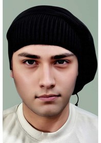 Resim Uniquetrenders Erkek Kışlık Triko Örgü Bere Ve Boyunluk Siyah 