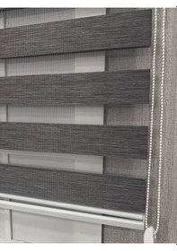 Resim Donatti Bambu Zebra Stor Güneşlik Perde Füme Koyu Gri Füme Koyu Gri 