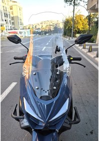 Resim Motocam Küba Newcity 125 Siperlik Ön Cam 2023-2025 Model 75cm Şeffaf Renkli 4mm Uzun Cam 