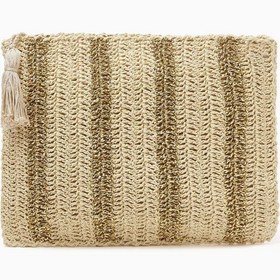 Resim Lumi Paper Yarn Çanta, Sürdürülebilir Şıklık, El İşçiliği - Bej 