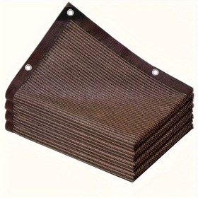 Resim Kahve Rengi UV Korumalı Güneş Gölgeliği Açık Hava Verandası, Bahçe, Çim - Kolay Kurulumlu Plastik Hava Koşullarına Dayanıklı Gölgelik, Rüzgar Giderici, Nefes Alabilir Kumaş ve Yırtılmaya Dayanıklı Özellikler 