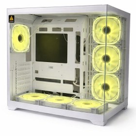 Resim Zeiron 7x12 Fan Rgb Kumandalı Beyaz Akvaryum Gaming Kasa 600w 80+ Bronze 