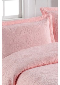 Resim Çift Kişilik Düz Renk Kapitone Yatak Örtüsü, Sade Ve Şık Görünüm 250 X 260cm Pudra 