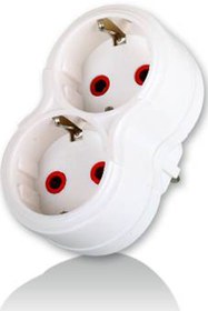 Resim Markafox Fetih 101-02p 2 Li Topraklı Golyat Grup Fiş-priz (papatya Model) 1410 