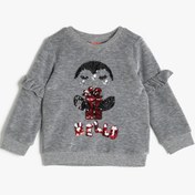 Resim Kız Bebek Pul Detaylı Sweatshirt 