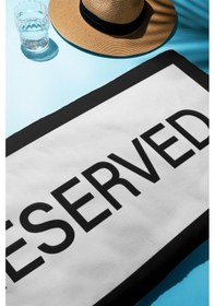 Resim Dijital Baskı Plaj Deniz Havlusu Reserved Desenli Peştamal Hvl0011 Renkli 