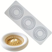 Resim 1 adet Şık Dantel Mat Silikon Kalıp Fondan ve Çikolata için - DIY Pişirme Aracı, Düzensiz Şekil 