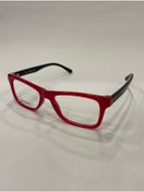 Resim kral dükkan Siyah Saplı Kırmızı Çerçeveli Numarasız Gözlük Çerçevesi 