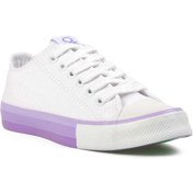 Resim Benetton Bn-30176 Kadin Spor Ayakkabi-beyaz Lila 