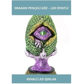 Resim Polyester Ejderha Pençeli Göz Led Işıklı Figür 1 Adet 