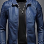 Resim Erkek Trendy Günlük Ceket - Şık Duruş Yaka, Fermuar Önü, Cep Detaylı Uzun Kollu, Siyah, Günlük Giyim için Normal Beden, Günlük Ceket | Şık Siyah Ceket | Polyester Astarlı 