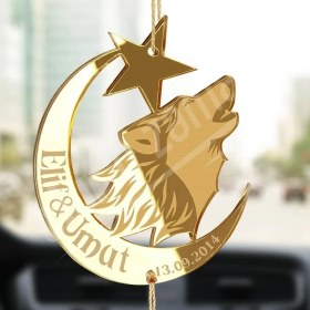 Resim Olur O Zaman Kişiye Özel Tarihli Bozkurt Pleksi Araba Dikiz Aynası Süsü 