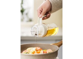 Resim Mediterian Büyük 700 ml Yağdanlık, Kolay Açılır Kapak, Bej Renk, Tek Parça 