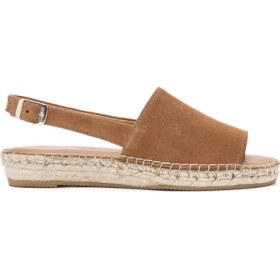 Resim Kadın Taba Arkadan Bağlamalı Süet Deri Espadril 25SFD152810 