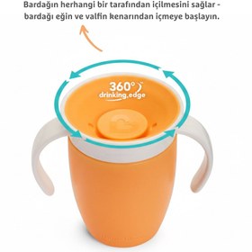 Resim Munchkin Mucize 360° Alıştırma Bardağı 6 ay+ 207 ml Turuncu 