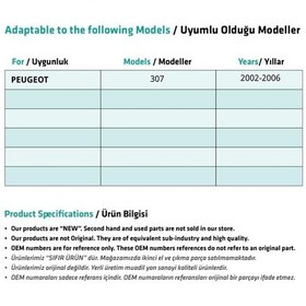 Resim Peugeot 307 İçin Ön Sol Cam Tamir Seti 
