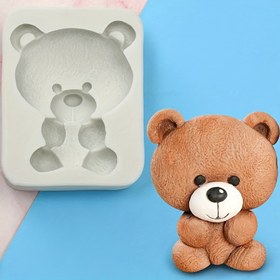 Resim 1 adet, Ayı Şeklinde Fondan Kalıbı, 3D Silikon Kalıp, Şeker Kalıbı, Çikolata Kalıbı, DIY Pasta Süsleme Aracı, Pişirme Araçları, Mutfak Aksesuarları 