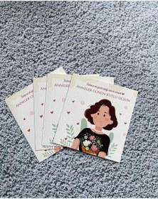 Resim eylülün etiket fabrikası Küpe Kartı / Anneler Günü Temalı - 30 Adet / 9,2 Cm. 