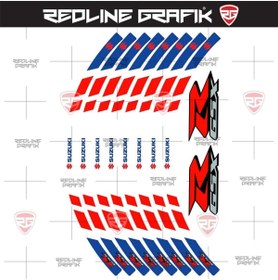 Resim Redline Grafik Gsxr Jant Şeridi Reflektif 